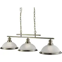 Searchlight Pendellampe Bistro Bar 3 lyskilder messing/opal