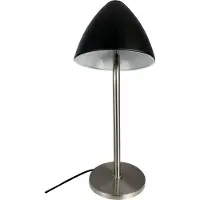 Dyberg Larsen bordlampe Oulu, svart/stål, høyde 47 cm