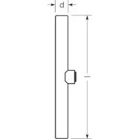 Radium LED-pære S14d stavpære 4,9 W 927 50 cm opal