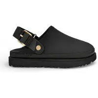 Ugg for woman. 1169590 Goldenstar Villa Leather Clogs black (40), Flat, Buckle, Casual