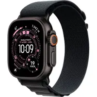 Apple Watch Ultra 3 GPS + Cellular 49mm Black Titanium Case with Black Alpine Loop - Medium