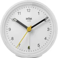 Braun Reflex BC12 - Alarmklokke - rund - kvarts - skrivebord - hvit