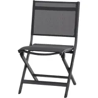 Garden Siena Tesoro M29564 hage-/spisestol i aluminium, antrasitt (matt), sort/sølv