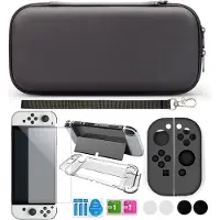 INF Deksel til Switch OLED med tilbehør, 9 deler Black