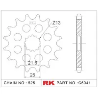 Rk 5041-2q 525 Fremre Tannhjul