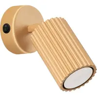 Sollux Veggspot karbon, gullfarget, utkraging 16 cm, bryter