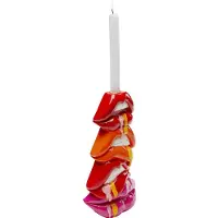 Kare Lysestake Lips, høyde 30 cm, polyresin, rød