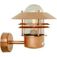 Nordlux Vegglampe BLOKHUS med sensor, kobber