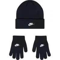 Nike Lue/Hansker - Strikk - Svart - - 8-16 år - Lue