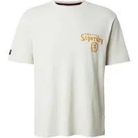 Superdry for man. M1012248A Tokyo Narrative Loose beige T-shirt (L), Casual, Cotton, Short sleeve