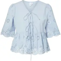 Y.A.S Cornelia 2/4 Tie Top Kort Ermet Bluse