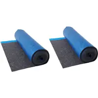 Vevor gulvunderlag 37,2 m², 3 mm laminatgulvunderlag med påsatt dampsperre, kraftig fiber+PE-film, lydisolering og støyreduksjon for vinyl- og tregulv (2 ruller x 18,6 m²)