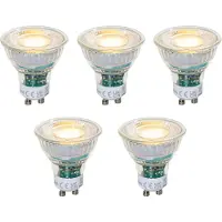 LUEDD Sett med 5 GU10 50mm dimbare LED-pærer klare 2,5W 450 lm 2700K
