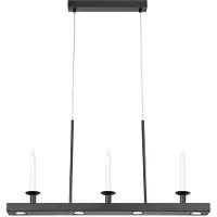 Markslöjd LED-hengelampe Dining, svart, lengde 82 cm, jern, dimbar.
