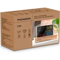 Thomson CT610 LCD-værstasjon med vekkerklokke, treutførelse