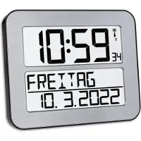 TFA-Dostmann Timeline Max Radiostyrt Veggklokke