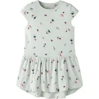 Name it Kjole - Noos - NmfVigga - Pale Aqua/Fairy Garden - - 6 år (116) - Kjole