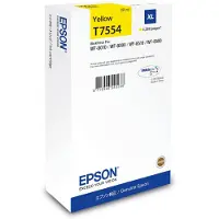 Epson T7554 - 39 ml - XL-størrelse - gul - original - blekkpatron - for WorkForce Pro WF-8090, WF-8090 D3TWC, WF-8090DW, WF-8590, WF-8590DWF