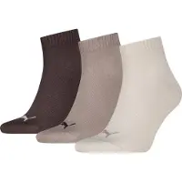 Puma Quarter Socks Unisex (3-Pack), Clothing, Beige Combo, 35-38