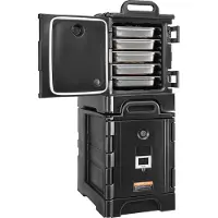 Vevor Isolert Matpannebærer, 81 Qt x 2-pakning Varmeboks for catering, Matboksbærer med Doble Spenner, Frontmatet Matvarmer med Håndtak, Stabelbar Endemater for Restaurant, Kantine