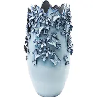 Kare Butterflies-vase, lyseblå, høyde 50 cm, steintøy
