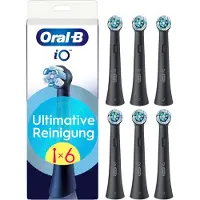 Oral-B iO Ultimate Clean 6-pk - Svart / Børstehoder til iO / Erstatningshoder