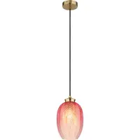 Globo Hengelampe Jessica, Ø 18 cm, rød, glass