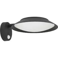 Eglo LED-vegglampe Cerrisi, bredde 10,5 cm, svart, sensor