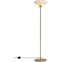 Dyberg Larsen gulvlampe DL31, messingfarget, høyde 133 cm