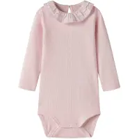 Name it Body I/e - Rib - NbfFloris - Vugge Rosa - - 1½ år (86) - Langermet Body