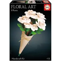 Educa Kreativt leker - Floral Art - 6 White Roses - - OneSize - Kreativt leker