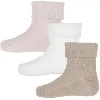 Minymo Sokker - 3-pack - Rib - Shell - - 11/14 - Sokker