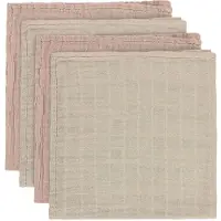Pippi Stoffklutene - Muslin - 4-pack - 65x65 cm - Shadow Grå - - OneSize - Gulpeklut