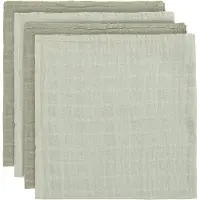 Pippi Stoffklutene - Muslin - 4-pack - 65x65 cm - Tørket Sage - - OneSize - Gulpeklut