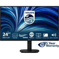 Philips 24B2N2200 - 2000 Series - LED-skjerm - 24 (23.8 synlig) - 1920 x 1080 Full HD (1080p) @ 120 Hz - IPS - 1500:1 - HDMI, VGA, DisplayPort - høyttalere - svart