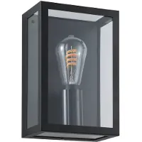Eglo Utendørs vegglampe Alamonte-Z, svart, høyde 26 cm, E27-smart