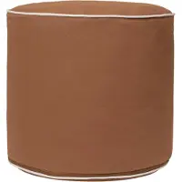 Ferm Living Puff - 40x34 cm - Bølgeformet - Tan - - OneSize - Puff