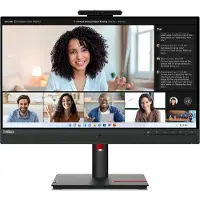Lenovo ThinkVision T24mv-30 - LED-skjerm - 24" - 1920 x 1080 Full HD (1080p) - IPS - 250 cd/m² - 1000:1 - 4 ms - HDMI, DisplayPort, USB-C - høyttal...