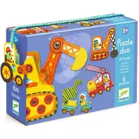 Djeco Puslespill - 20 Brikker - Duo - Kjøretøy - - OneSize - Puslespill