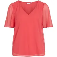 Vila Falia Kort Ermet Bluse