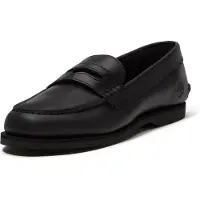 Timberland for woman. TB0A5MXNW021 Classic Boat black leather loafers (38 W), Flat, None, Casual
