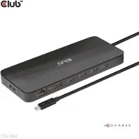 Club 3D - Dokkingstasjon - USB-C / Thunderbolt 3 / Thunderbolt 4 - 3 x Thunderbolt 4 - 1GbE - 140 watt