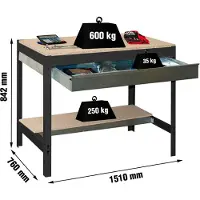 Simonwork (bancos De Trabajo) Bt0 Box Metallhylle 842x1510x760 Mm