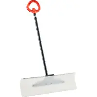 Vevor snøskuffer, 76,2 cm utendørs snøplogspade med ergonomisk grep, HDPE-plastblad, vinterspadler med segmentert håndtak, metallkantlist, bærbart snøryddingsverktøy for innkjørsel
