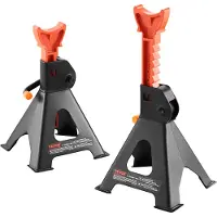 Vevor Jekkstativer, 3 tonns (6000 lbs) kapasitet, 10,8-16,3 tommer justerbar høyde, for løfting av SUV, pickup, bil og UTV/ATV, rød, 1 par
