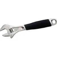 Bahco Ergo Large Opening Center Knurled With Rubber Handle And Chrome Finish Pliers 32 Mm 170 Mm Skiftenøkkel