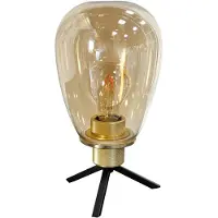 Steinhauer Reflexion bordlampe, Ø 15 cm, høyde 28 cm, glass, messingfarget