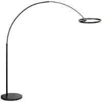 Steinhauer LED-buelampe Ringlux, svart, metall, CCT, dimbar