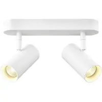 SLV downlight Noblo, hvit, dimbar til varmt, lengde 24 cm