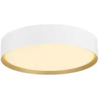 SLV LED-taklampe Decona, Ø 30 cm, hvit/gullfarget, metall